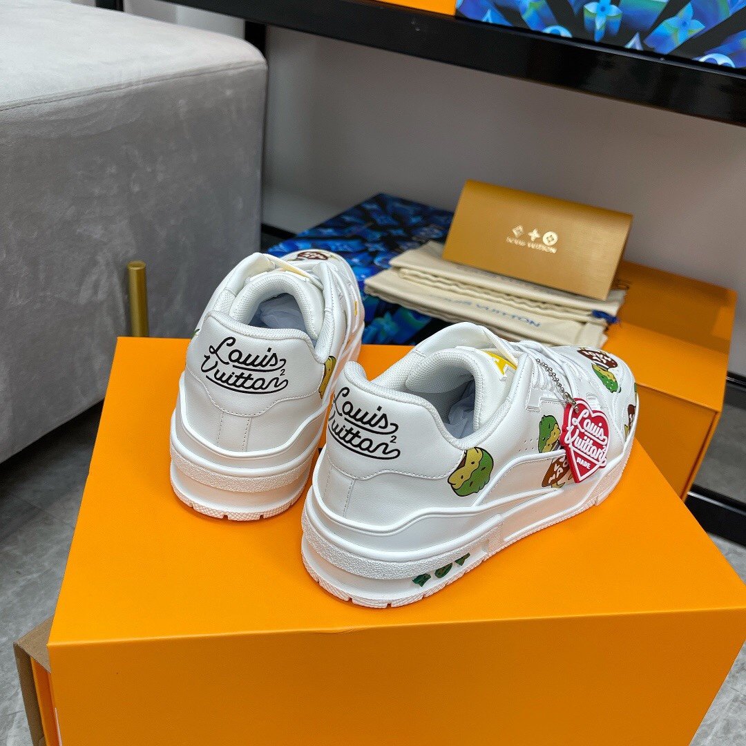 Louis Vuitton Trainer Sneaker White Nigo/Virgil Abloh For Men LV 1A9JC5