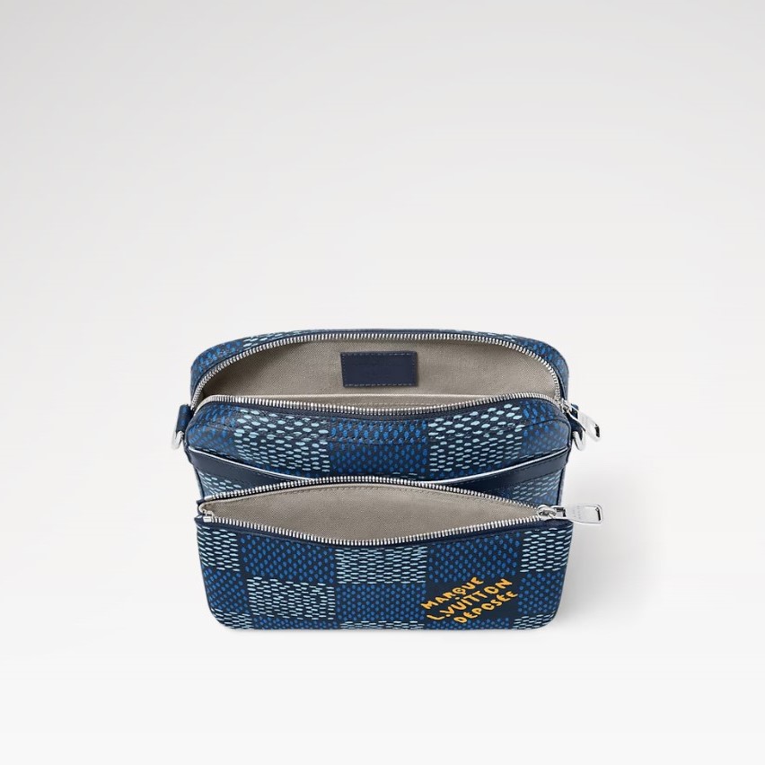Louis Vuitton Trio Messenger Bag Blue For Men N40694 9.8in/ 25cm