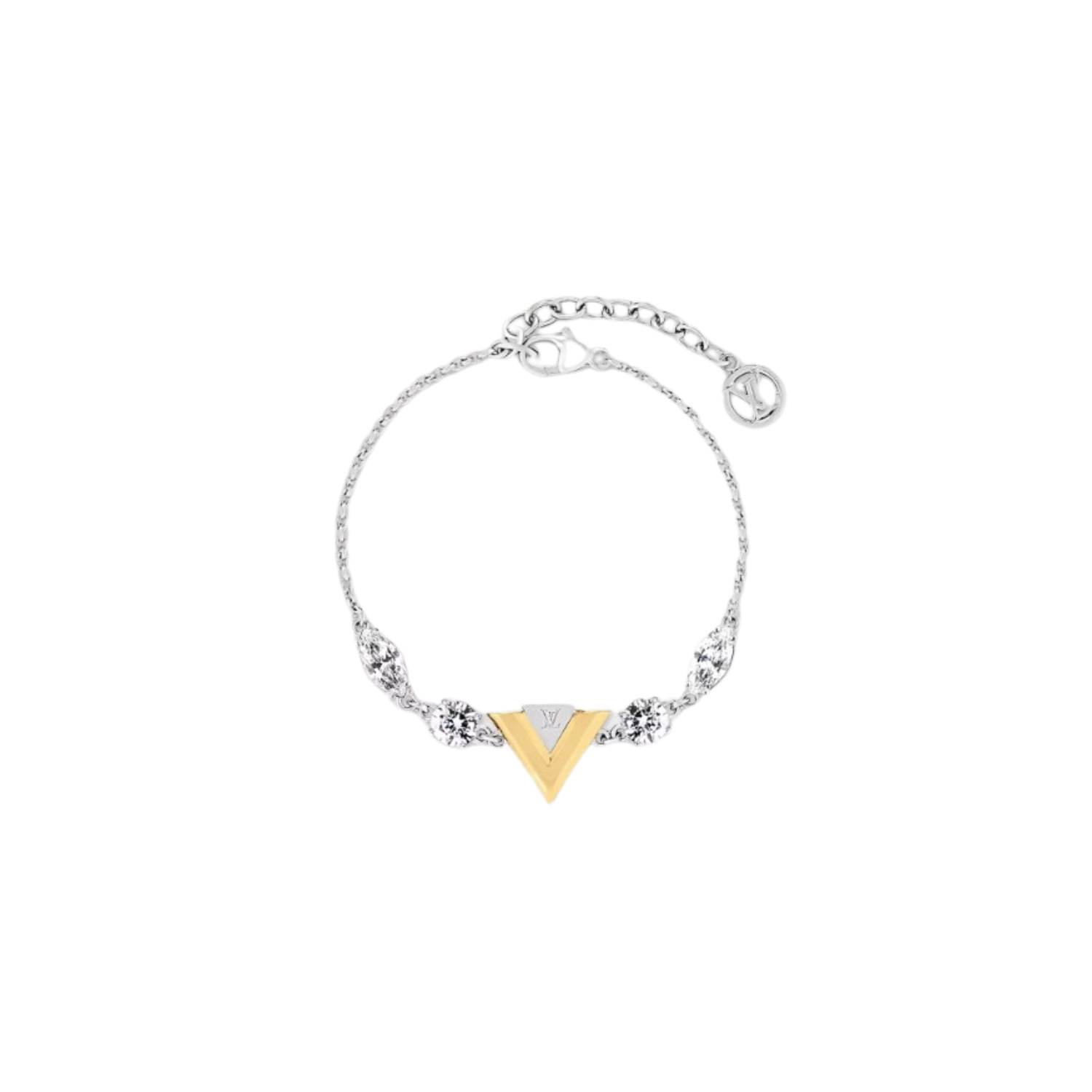 Louis Vuitton V For Vuitton Bracelet Gold/Silver Color For Women M1309A