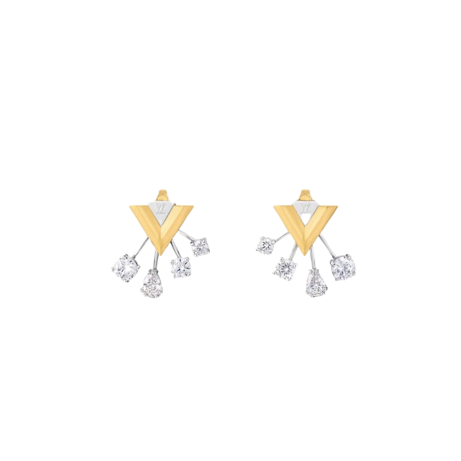 Louis Vuitton V for Vuitton Earrings Golden For Women M02260