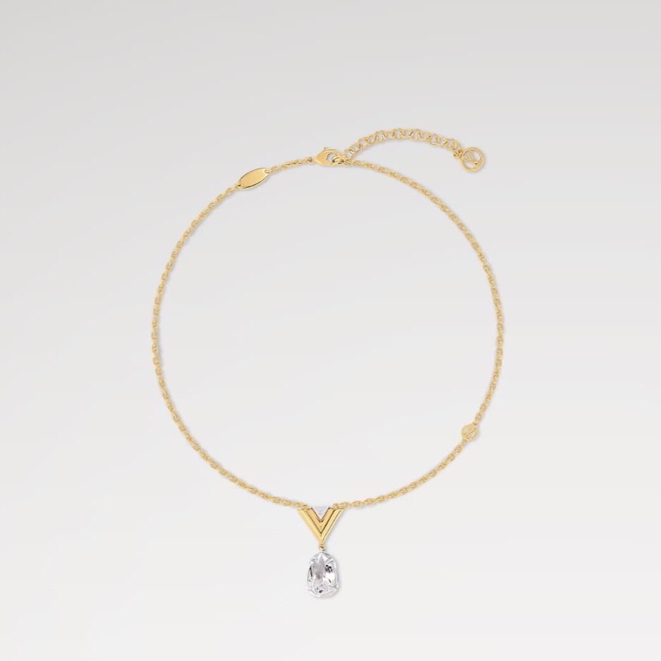 Louis Vuitton V for Vuitton Necklace Golden For Women M02268