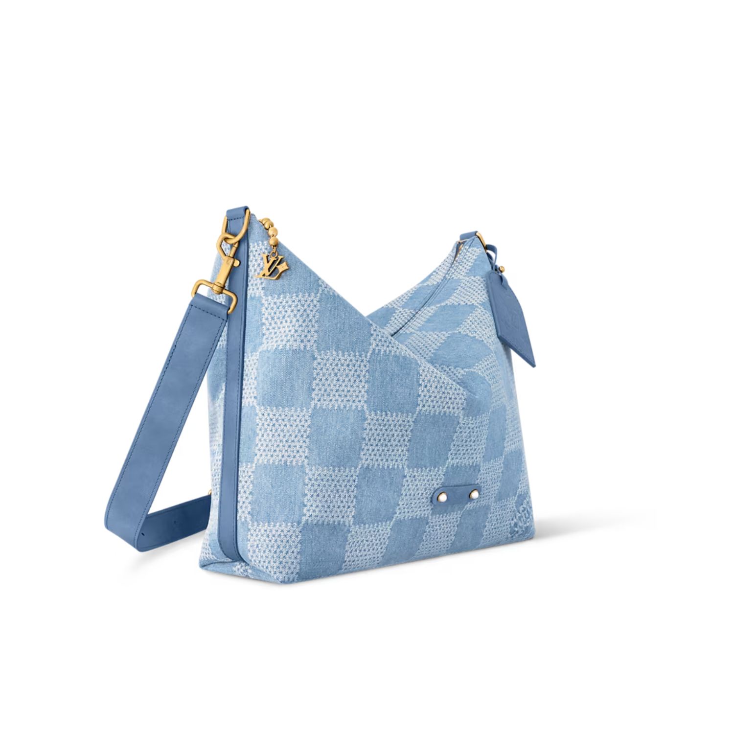 Louis Vuitton Vagabond Hobo Bags Blue For Men 38cm/15in