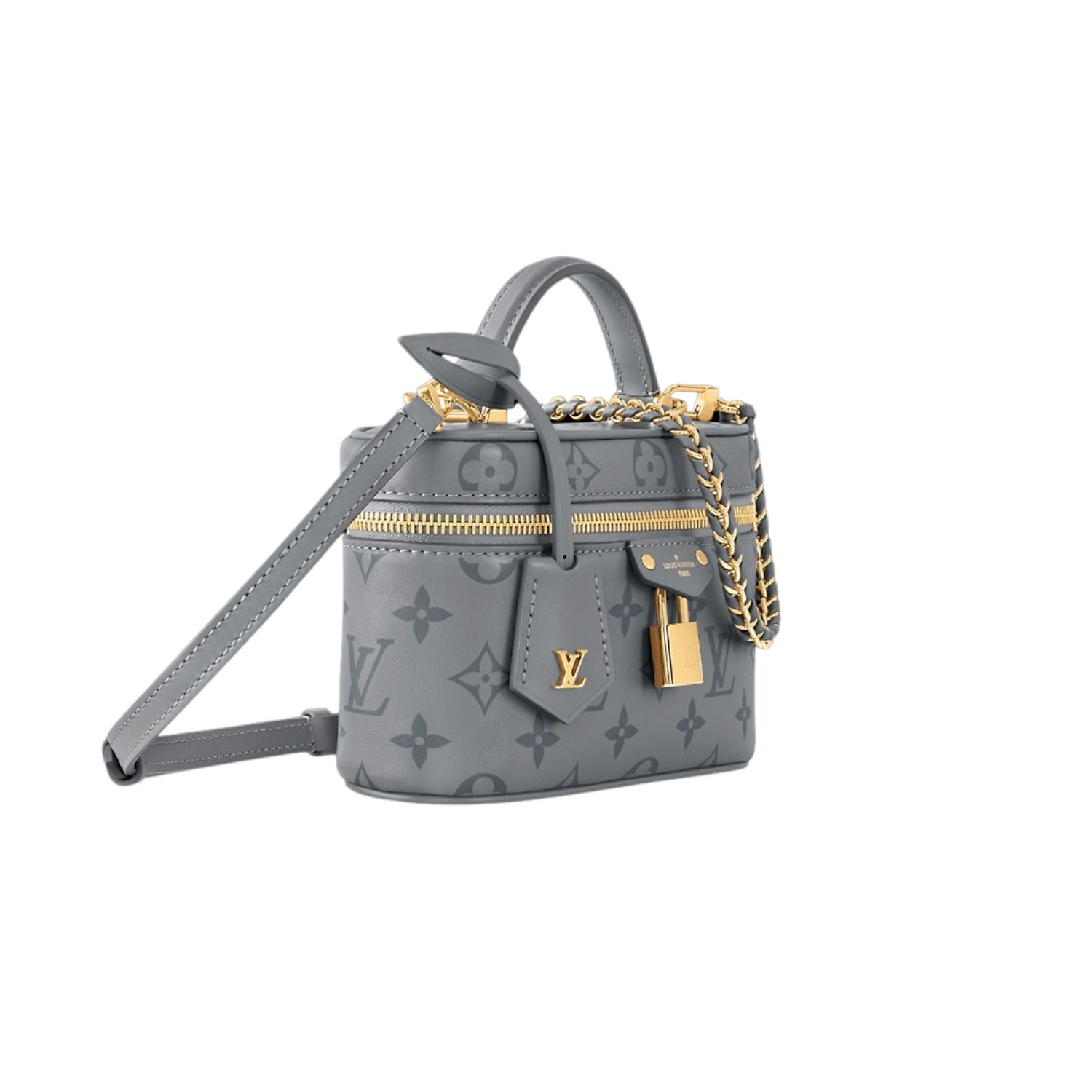 Louis Vuitton Vanity Chain Pouch Trianon Gray For Women 19cm/7.5in