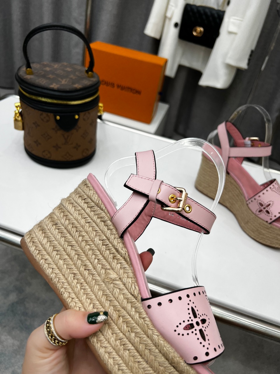 Louis Vuitton Women's Starboard Wedge Sandal Pink For Women LV