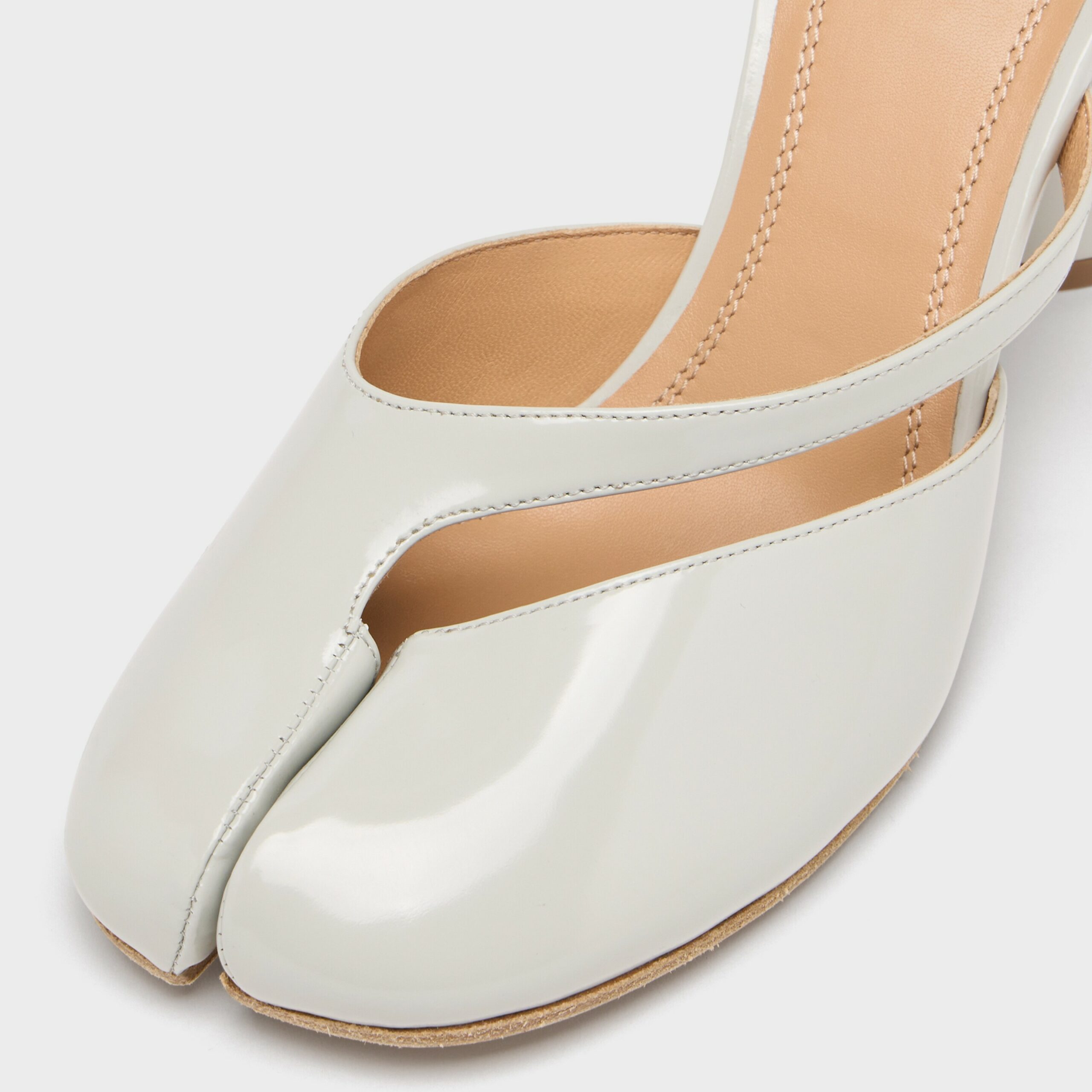 Maison Margiela Tabi Sandal Pumps Alabaster For Women S58WP0280P8193T8132