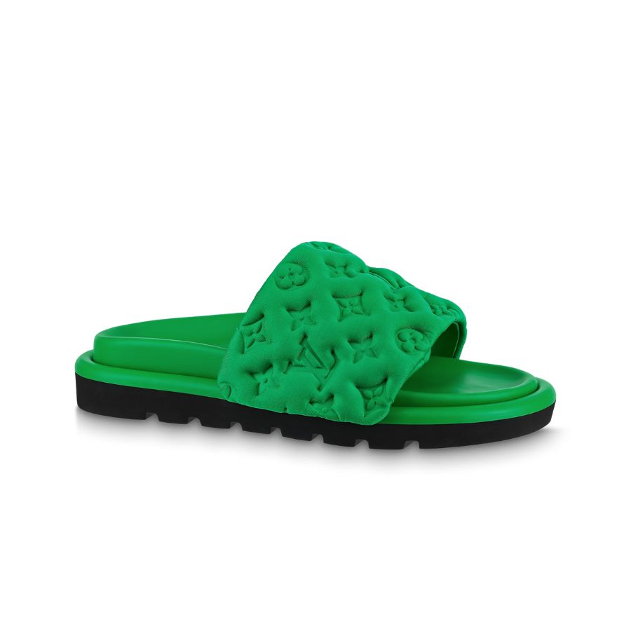 Louis Vuitton Pool Pillow Flat Comfort Mule Green For Women 1AB1N5