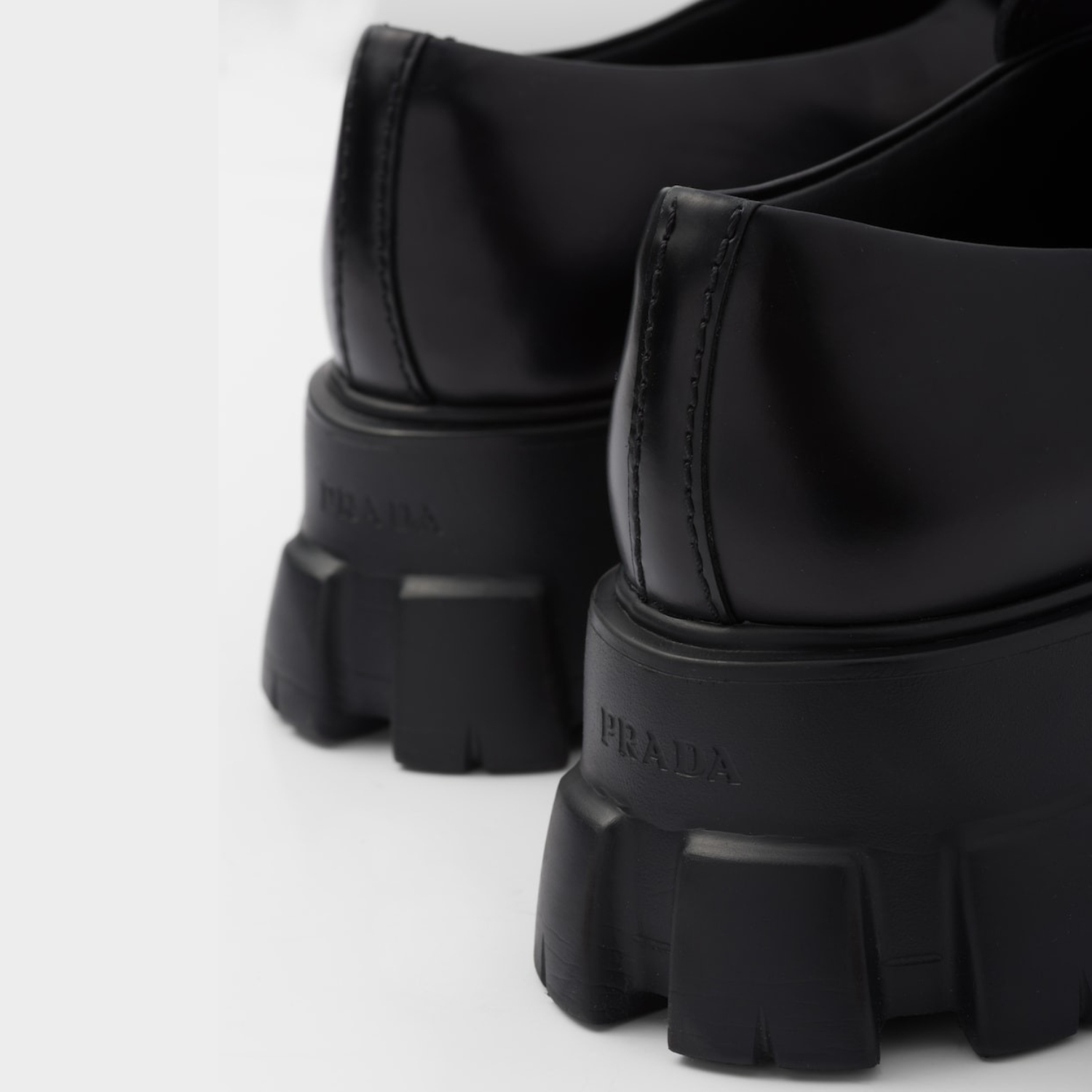 Prada Leather Loafers Black For Men 2DE129_B4L_F0002