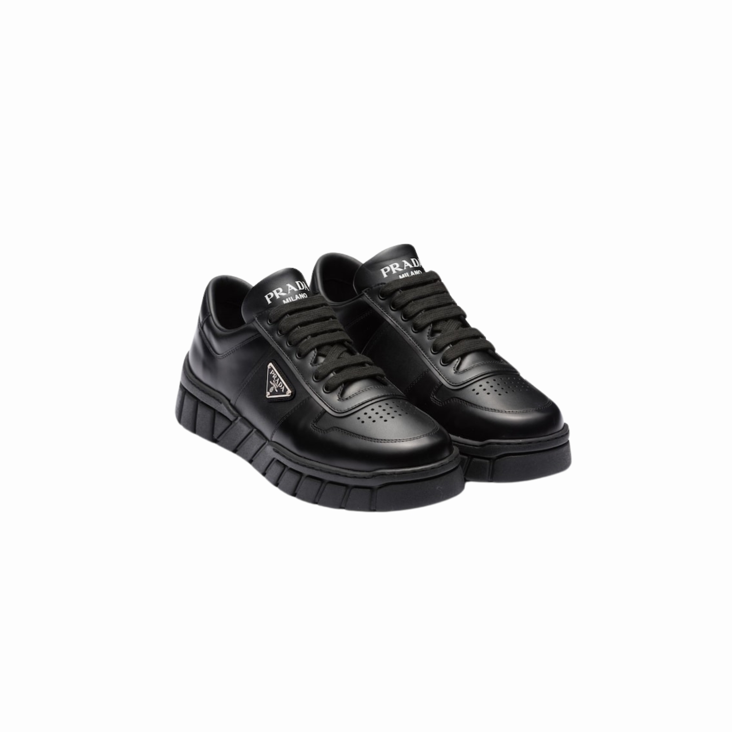 Prada Leather Sneakers Black For Men 2EE378_3LJ6_F0002