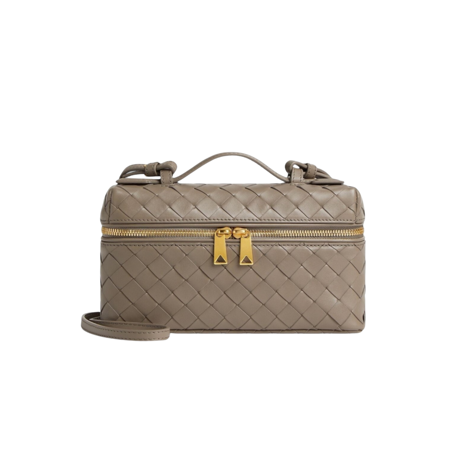 Bottega Veneta Bang Bang Vanity Case 9.1in/ 23cm Limestone Gold Hardware For Women 789109V3IV12817