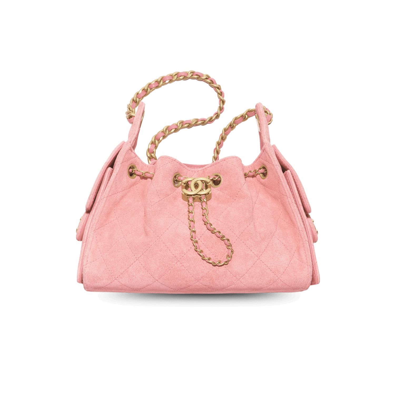 Chanel 25 Mini Shoulder Bag 8.7in/ 22cm Pink Gold Hardware For Women AS5631 B18799 U5336
