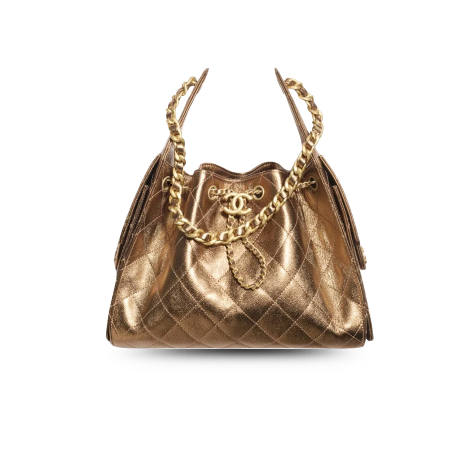 Chanel 25 Small Shoulder Bag 10.2in/ 26cm Dark Gold Gold Hardware For Women AS5293 B21060 U2158