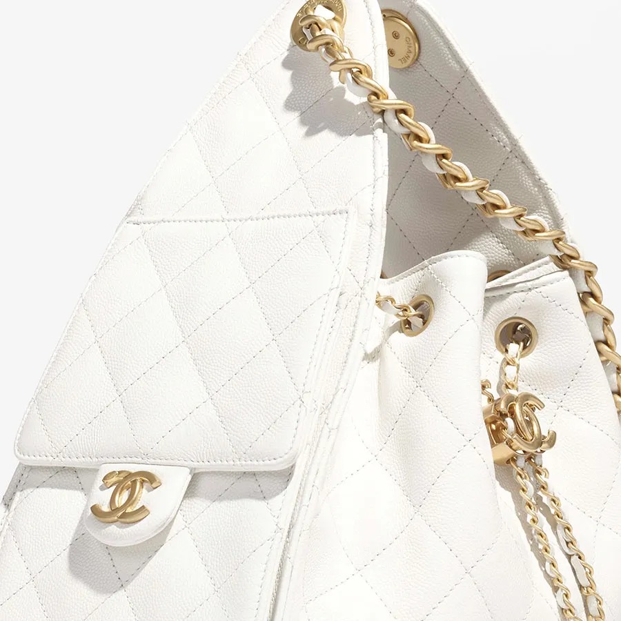 Chanel 25 Small Shoulder Bag 10.2in/ 26cm White Gold Hardware For Women AS5293 B20304 10601