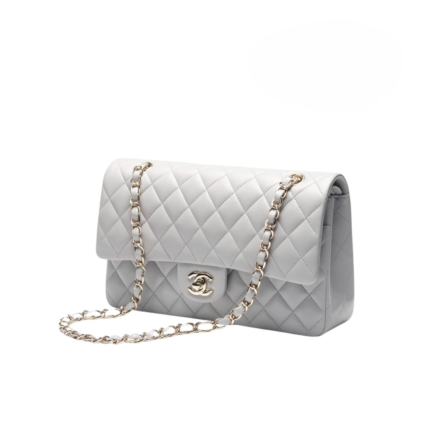 Chanel Classic 11.12 Shoulder Bag 9.9in/ 25.5cm Gray Gold Hardware For Women A01112 Y04059 NZV46