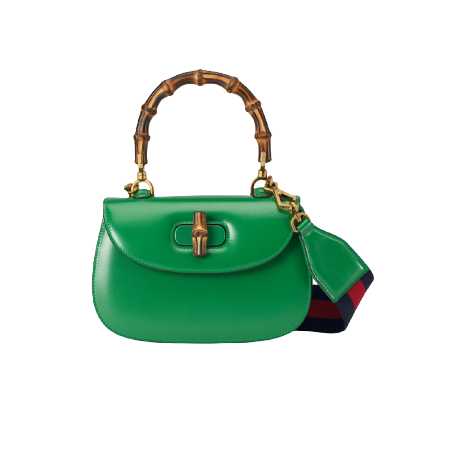 Gucci Bamboo 1947 Small Top Handle Bag 8.3in/ 21cm Green Gold Hardware For Women 675797 10ODT 3384