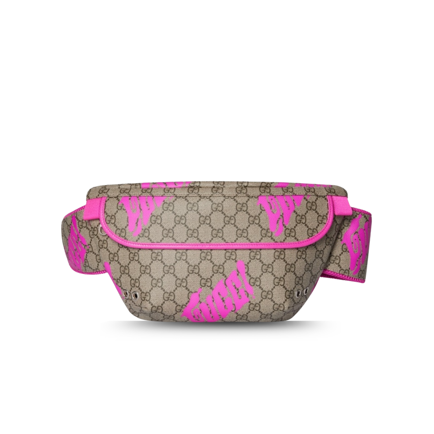 Gucci Print Large Belt Bag 12.6in/ 32cm Bright Pink Silver Hardware For Men 834963 FAEQF 9769