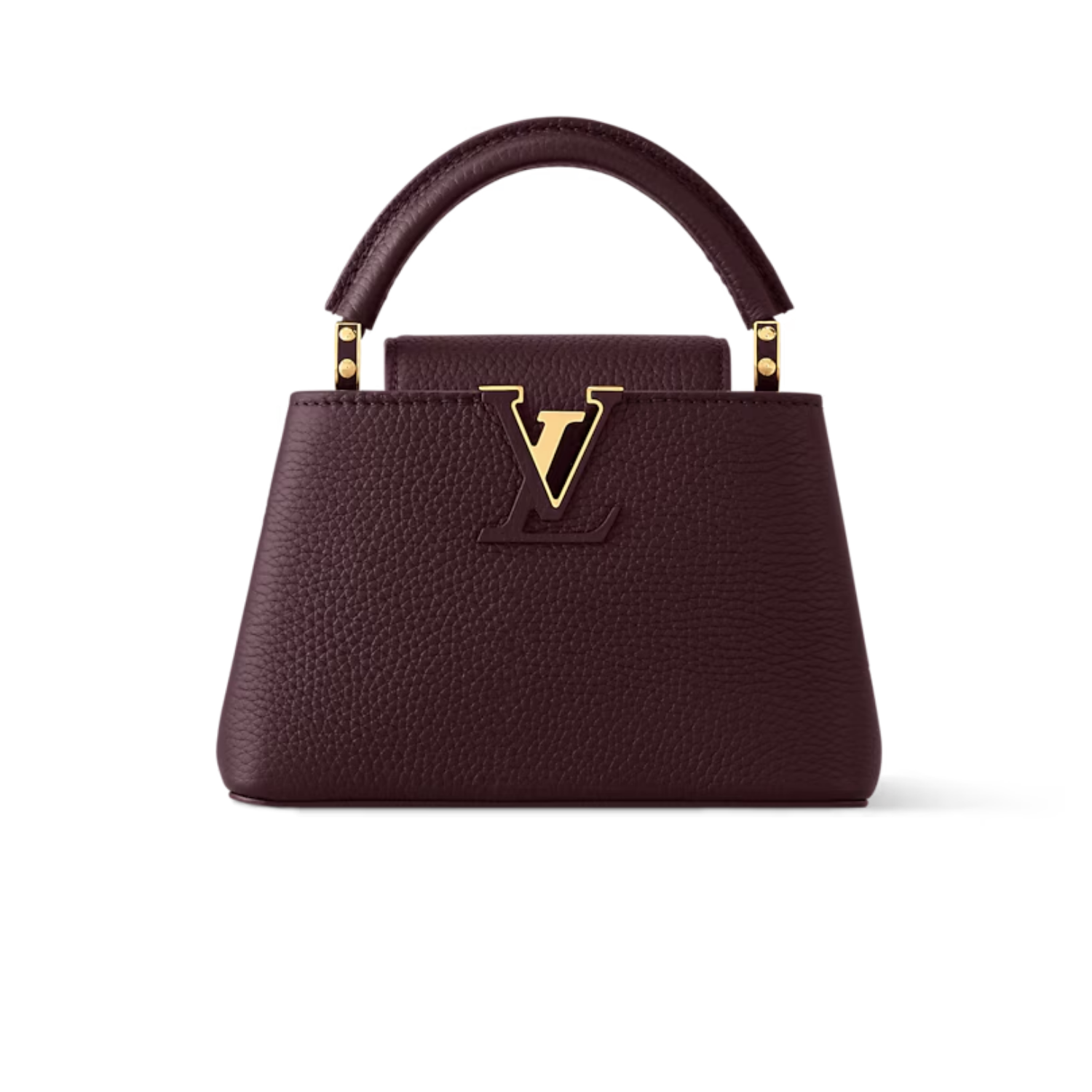 Louis Vuitton Capucines Mini Top Handle Bag Wine Red 8.3in/ 21cm Gold Hardware For Women M25893