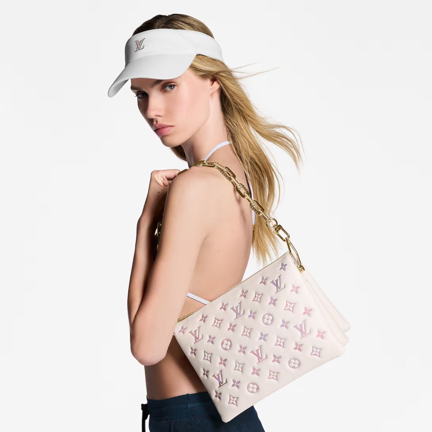Louis Vuitton Coussin PM Crossbody Bag 10.2in/ 26cm Dream Cream Gold Hardware For Women M25507