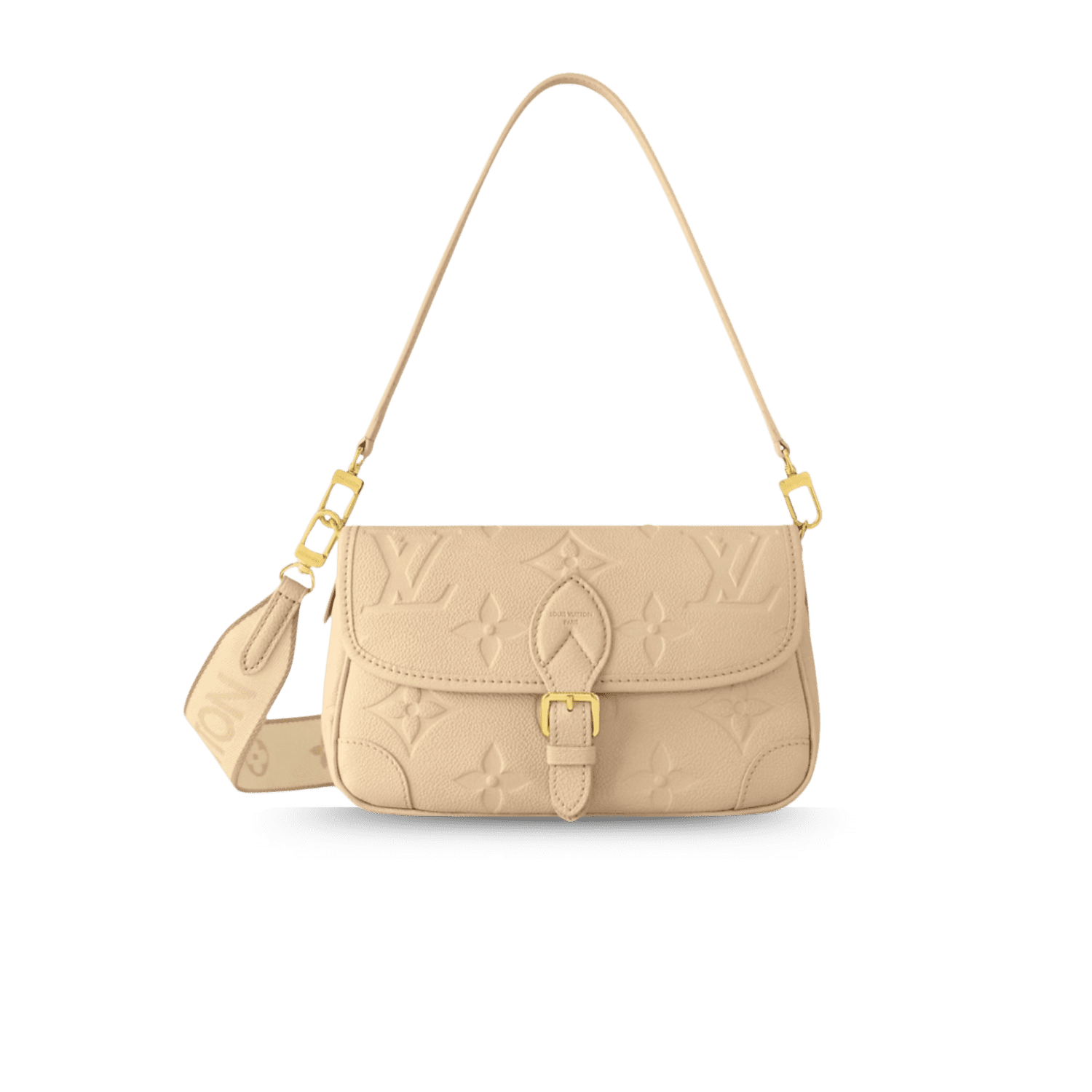 Louis Vuitton Diane Shoulder Bag 9.4in/ 24cm Sand Gold Hardware For Women M13231