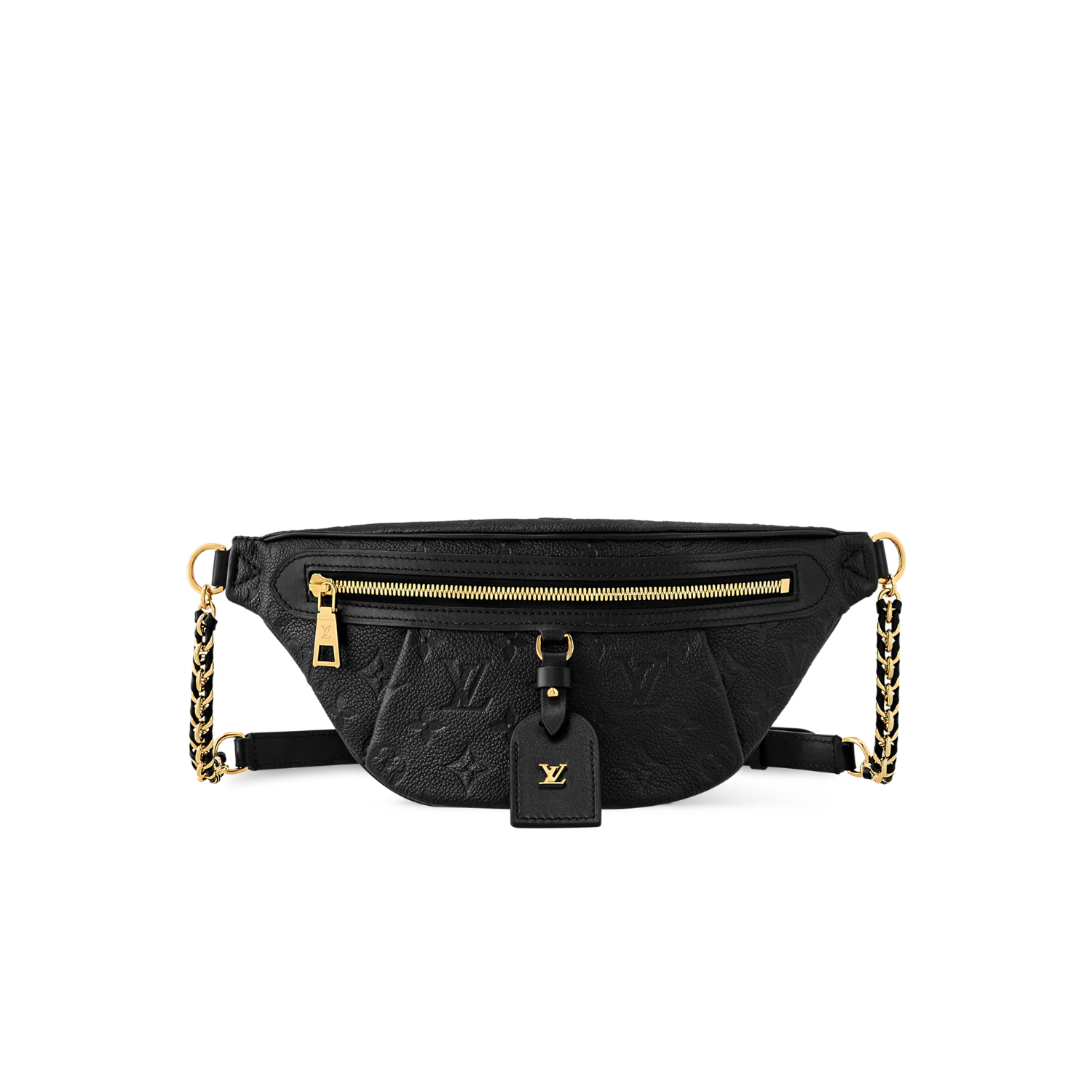 Louis Vuitton High Rise PM Bumbag 12.2in/ 31cm Black Gold Hardware For Women M14353