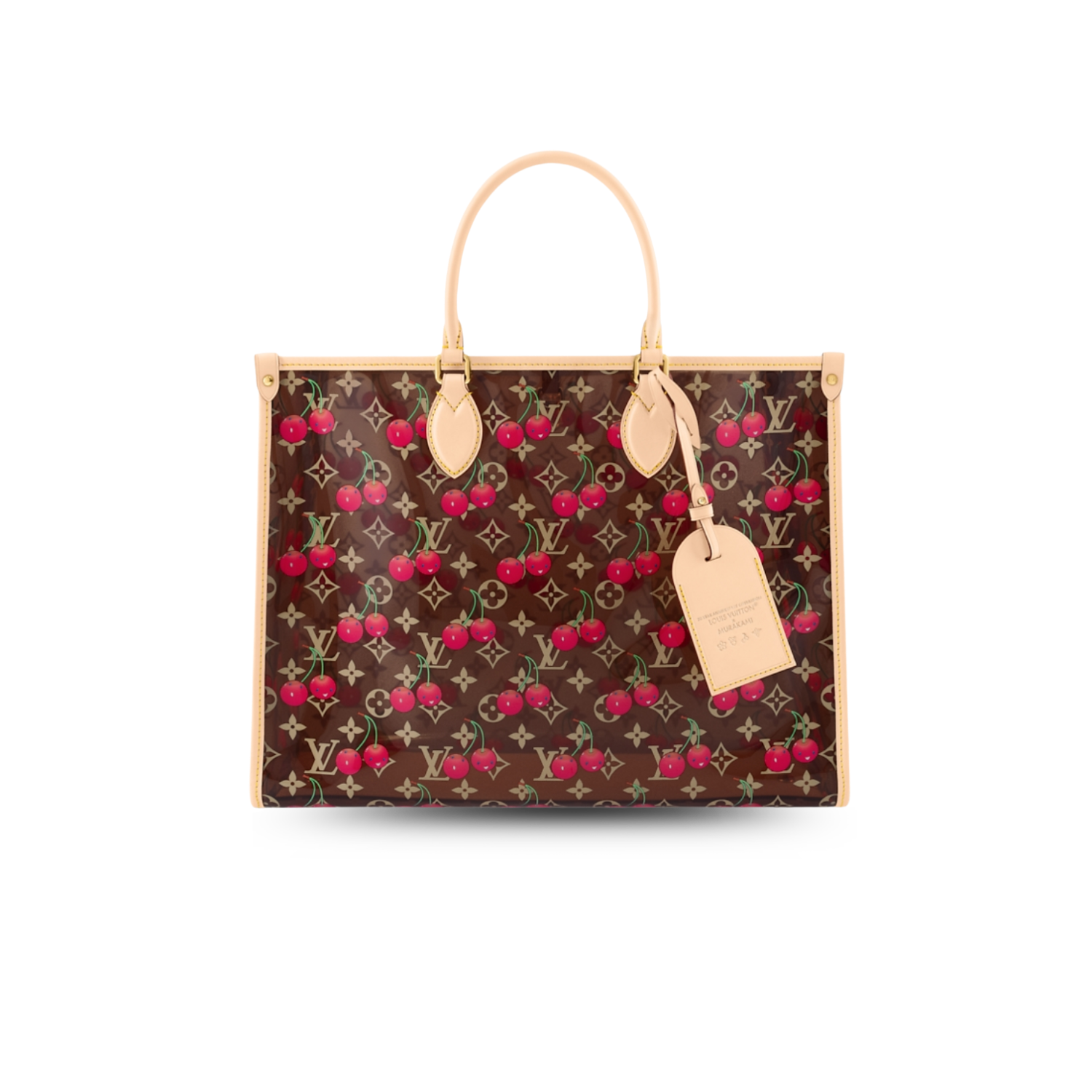 Louis Vuitton LV x TM OnTheGo GM Tote Bag 16.1in/ 41cm Monogram Cherry Gold Hardware For Women M14306