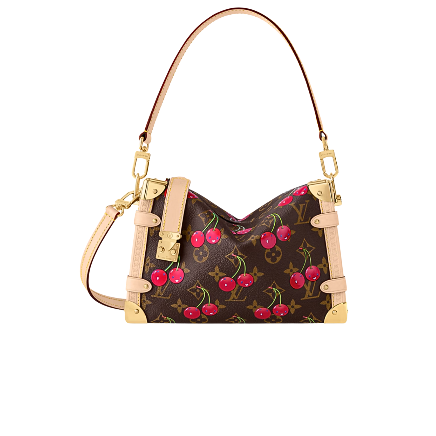 Louis Vuitton LV x TM Side Trunk MM Shoulder Bag 9.3in/ 23.5cm Monogram Gold Hardware For Women M14278