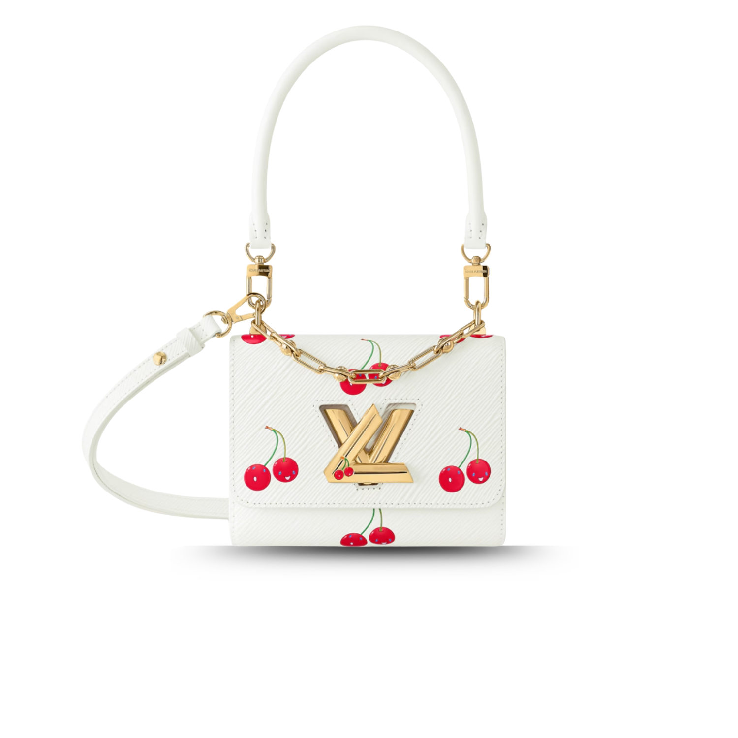 Louis Vuitton LV x TM Twist PM Top Handle Bag 7.5in/ 19cm White Gold Hardware For Women M13239