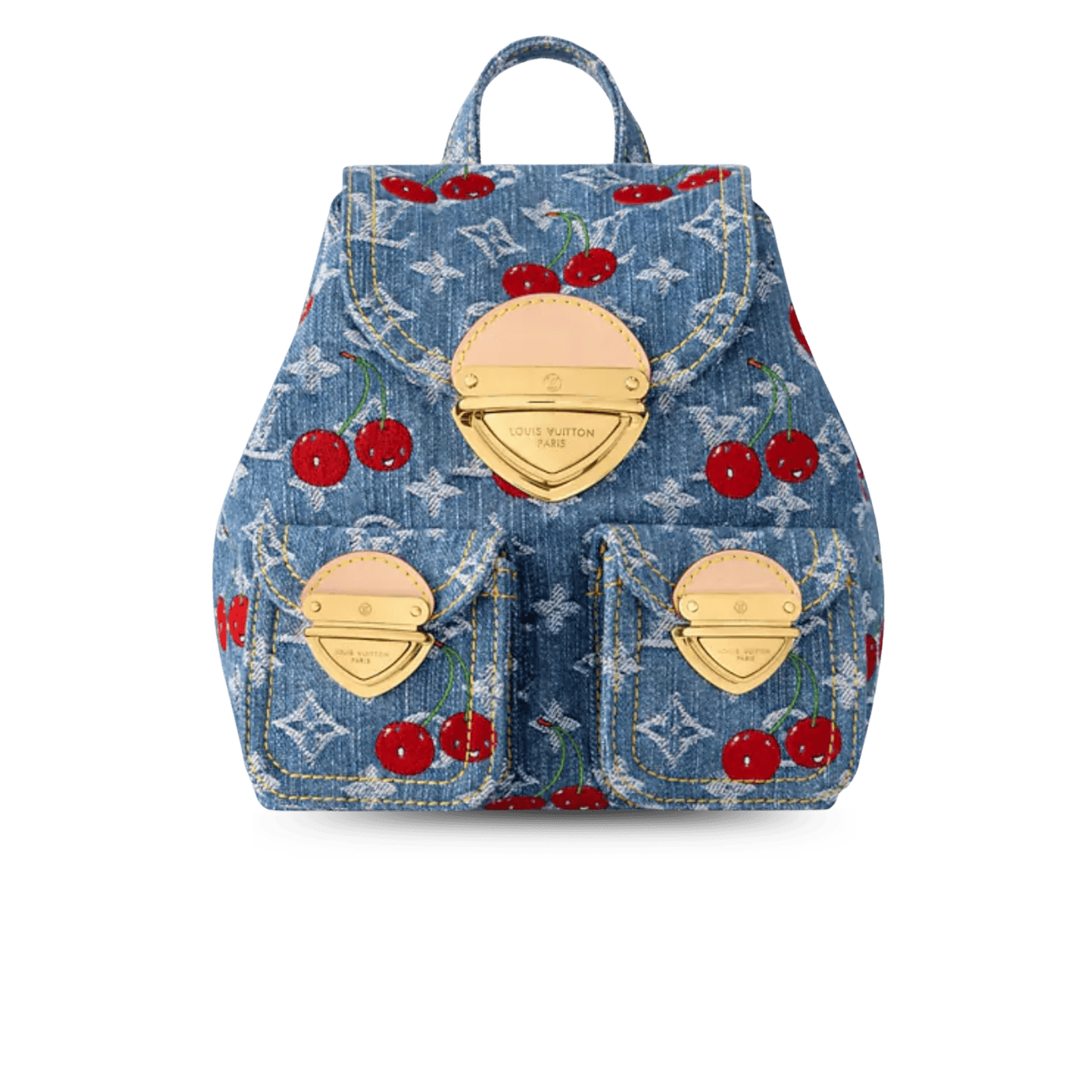 Louis Vuitton LV x TM Venice NM Backpack 10.2in/ 26cm Monogram Cherry Denim Gold Hardware For Women M13679