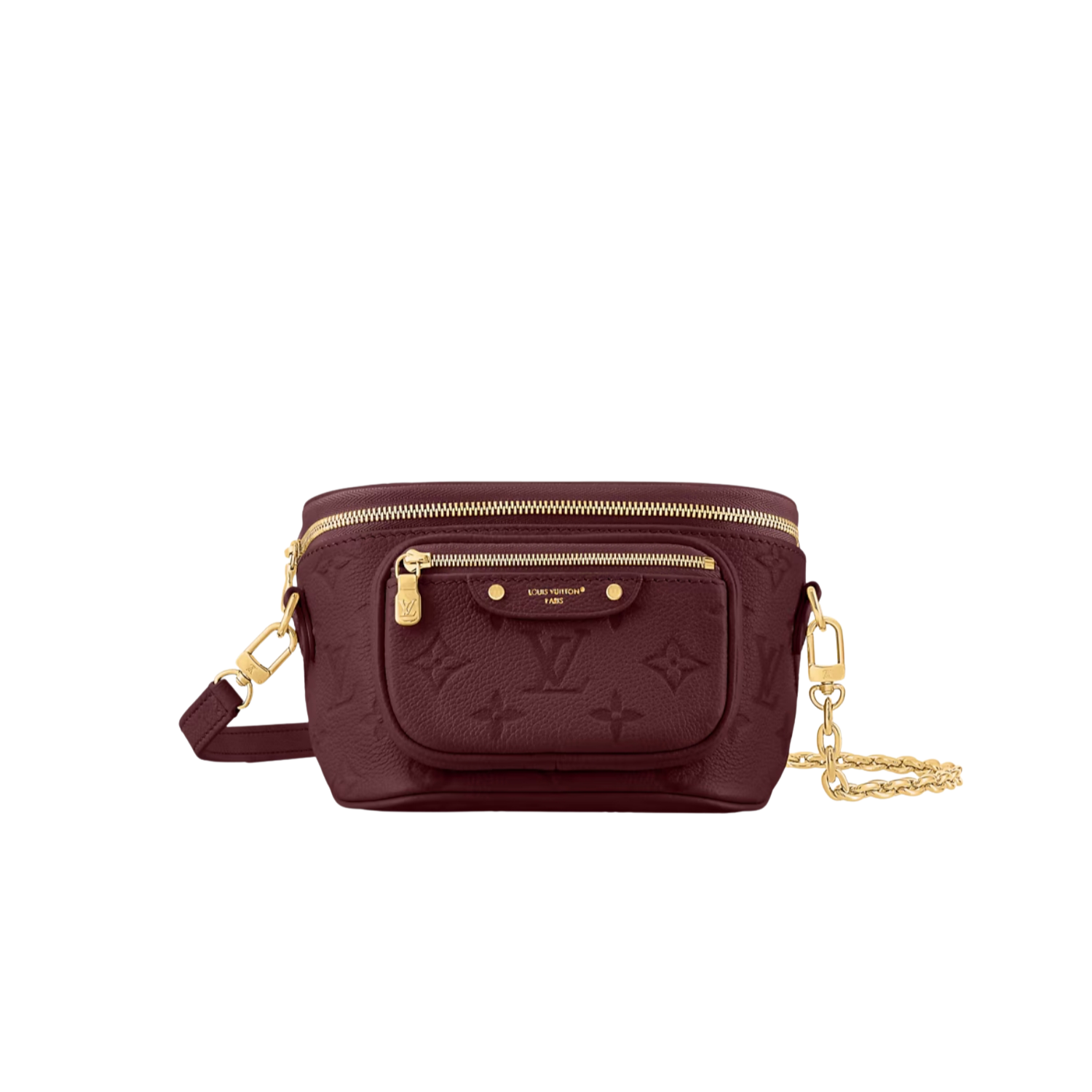 Louis Vuitton Mini Bumbag 6.7in/ 17cm Garnet Red Gold Hardware For Women M25905