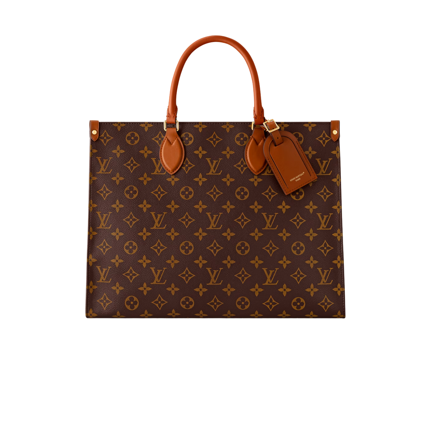 Louis Vuitton OnTheGo Organizer Tote Bag 14.6in/ 37cm Monogram Brown Gold Hardware For Women M14235