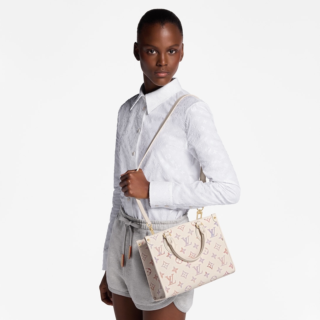 Louis Vuitton OnTheGo PM Tote Bag 9.8in/ 25cm Dream Cream Light Gold Hardware For Women M25770