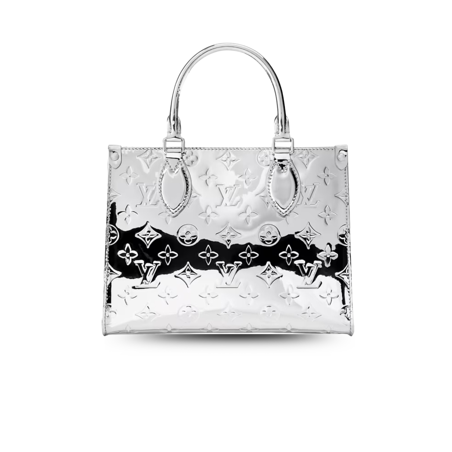 Louis Vuitton OnTheGo PM Tote Bag 9.8in/ 25cm Silver Metallic Silver Hardware For Women M26373