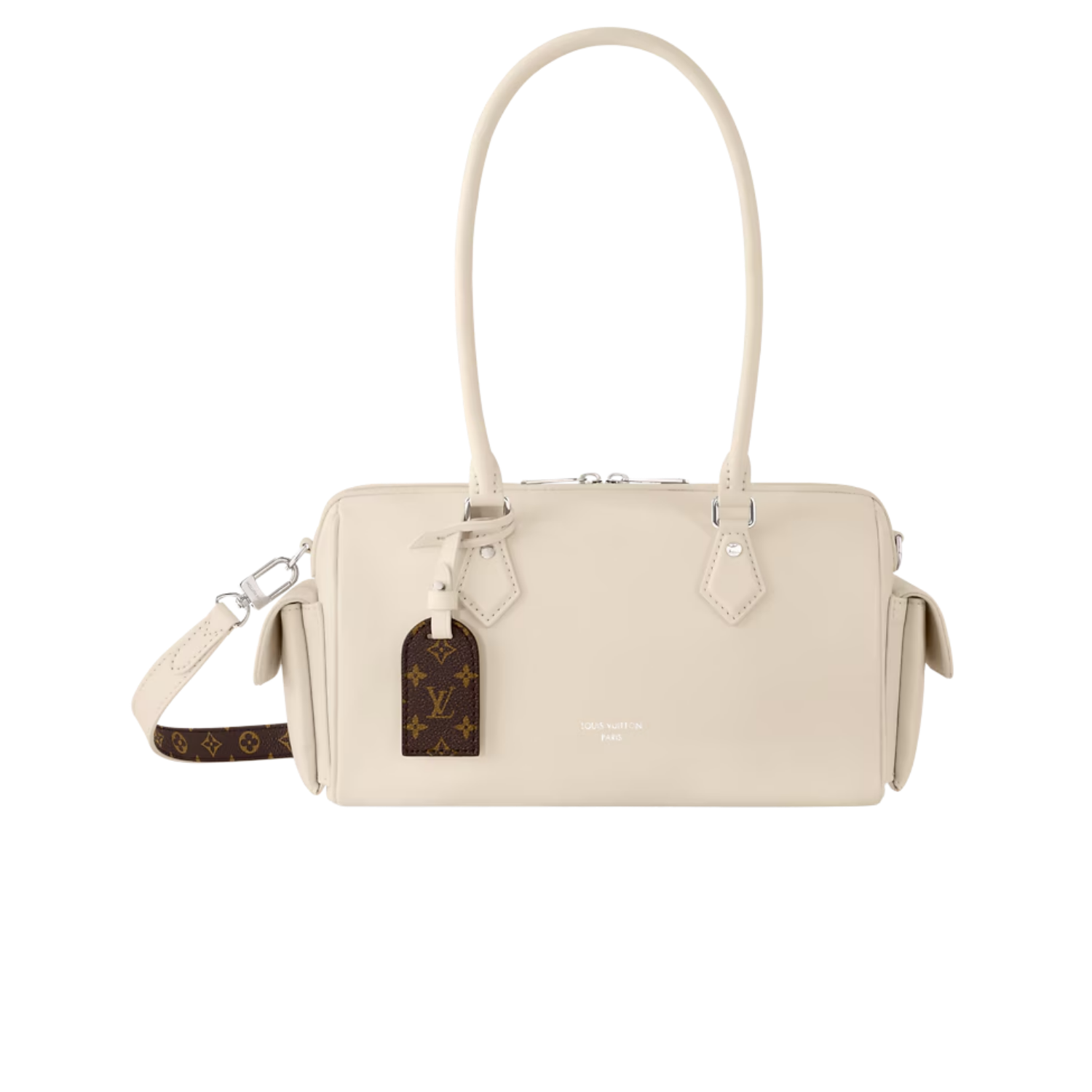 Louis Vuitton Speedy Cargo Vibe Top Handle Bag 11in/ 28cm Vanille Silver Hardware For Women M12965