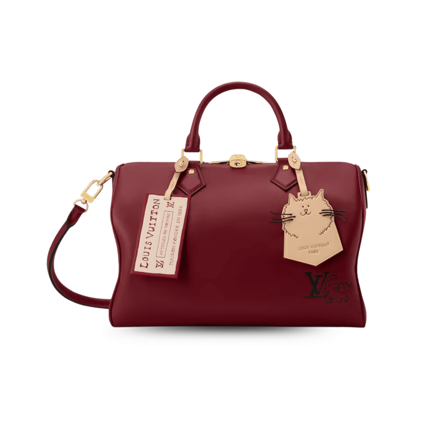 Louis Vuitton Speedy Soft 30 Top Handle Bag 11.8in/30cm Plum Gold Hardware For Women M25766