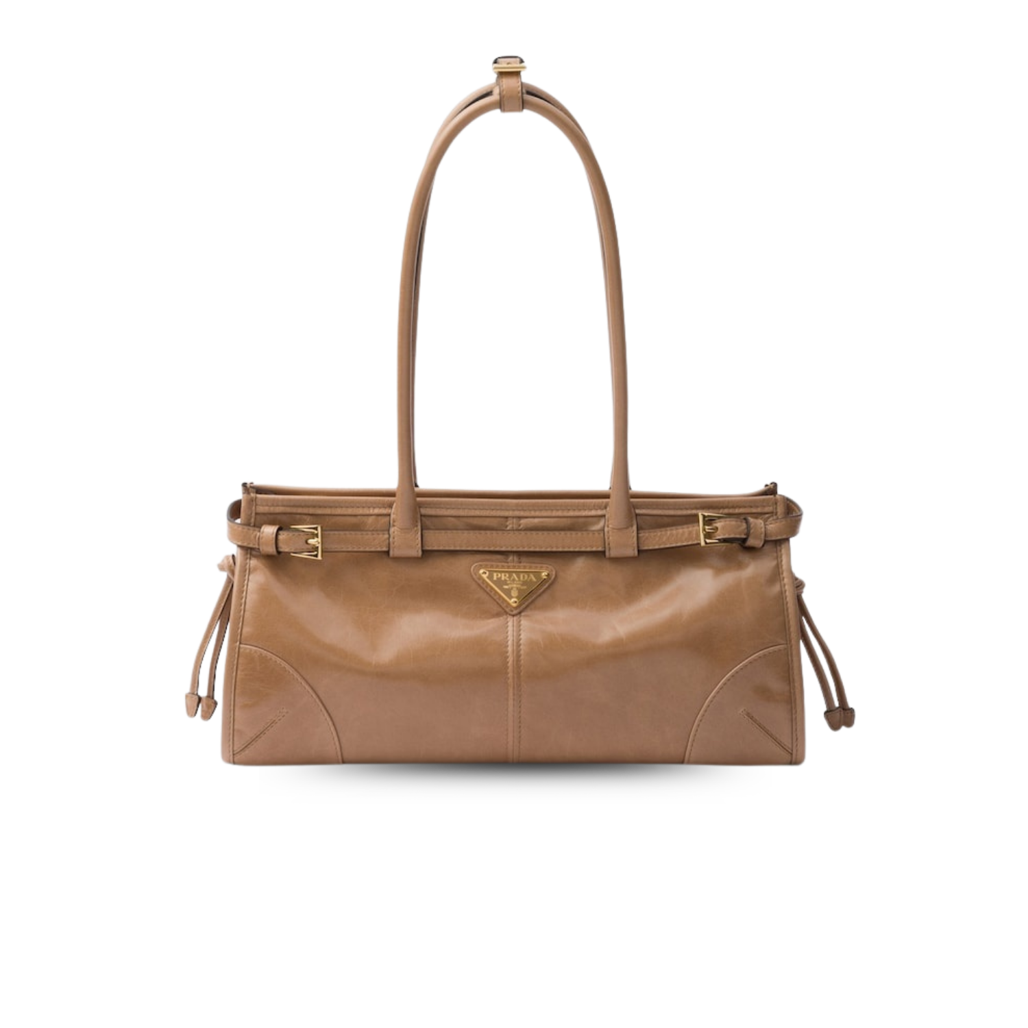 Prada Bonnie Medium Shoulder Bag 13in/ 32cm Cameo Gold Hardware 1BA426_2CYR_F0LT6_V_MOO