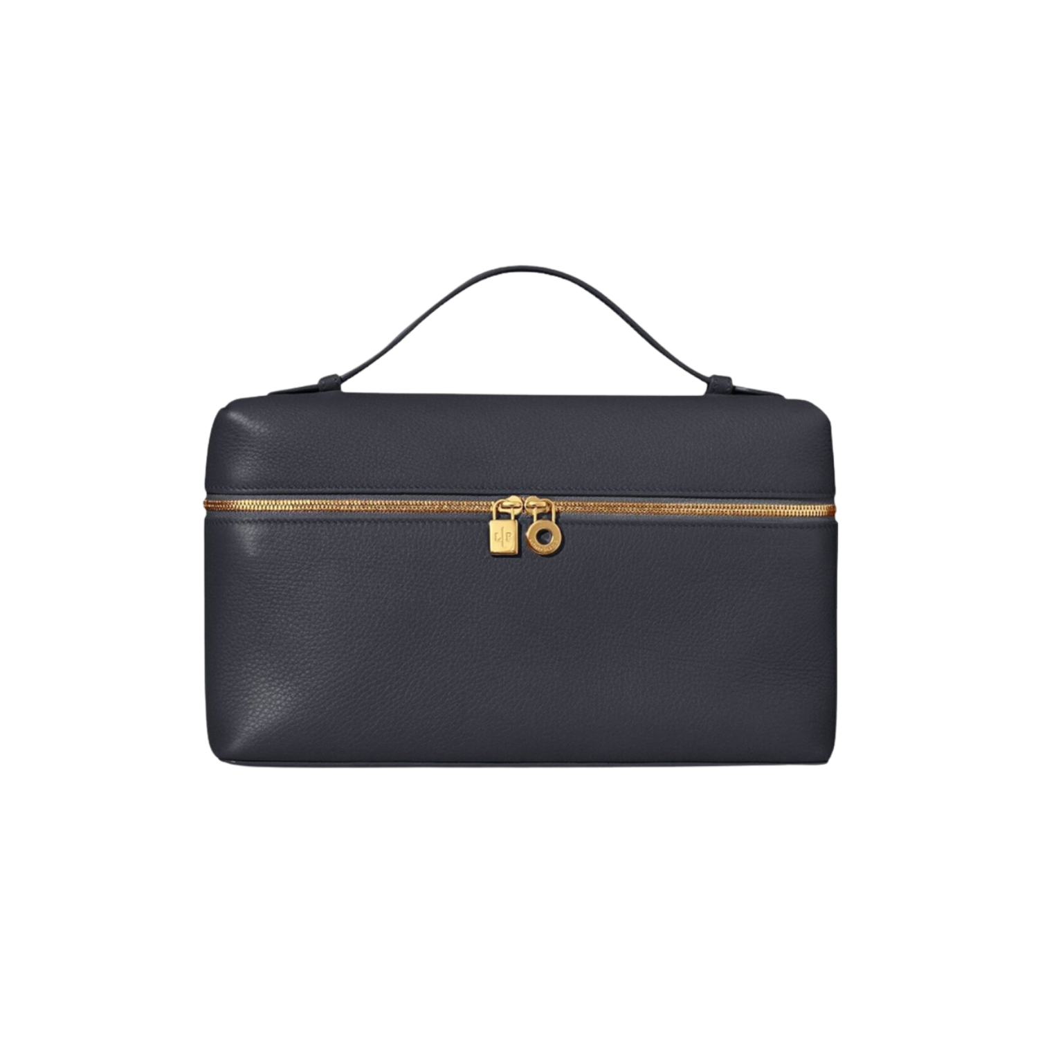 Loro Piana Extra Pocket L27 Top Handle Bag 10.6in/ 27cm Navy Blue Gold Hardware For Women FAN4043 W000