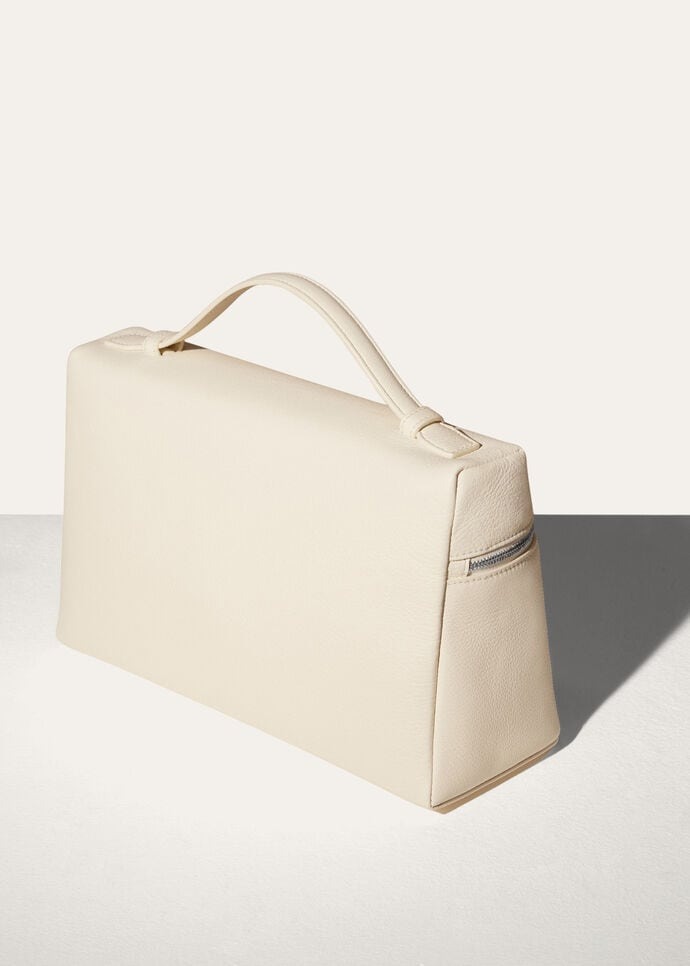Loro Piana Extra Pocket L27 Top Handle Bag 10.6in/ 27cm Whisper White Silver Hardware For Women FAN4043 1615