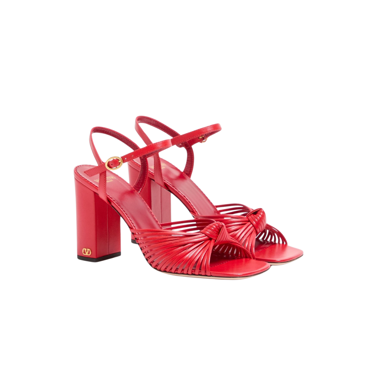 Valentino Garavani Annet Kidskin Sandals 90mm Coral For Women 8W0S0PJ6ZIC_RDU