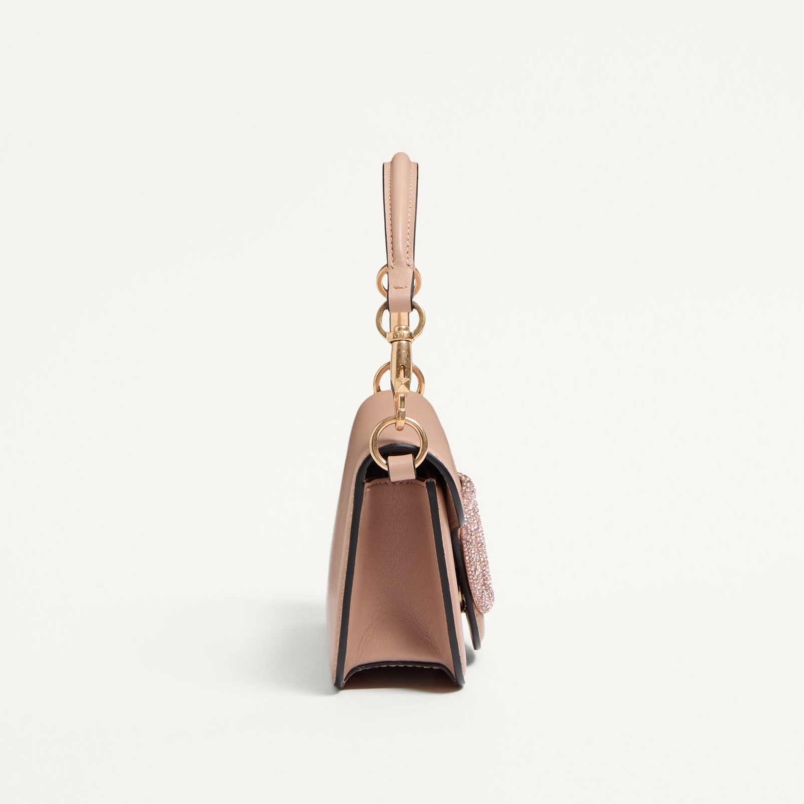 Valentino Garavani Loco Small Shoulder Bag 7.9in/ 20cm Rose Cannelle Rose Gold Hardware For Women 7W2B0K53KNT_7P1