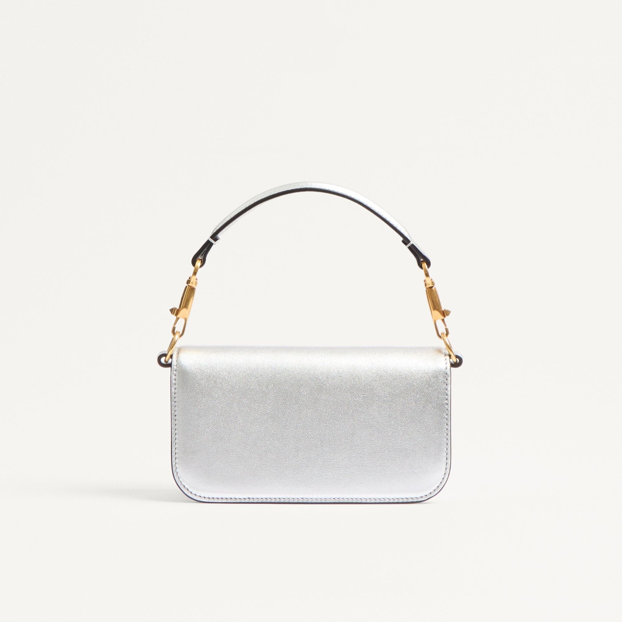 Valentino Garavani Loco Small Shoulder Bag 7.9in/ 20cm Silver Antique Brass Hardware For Women WB0K53HLF_GN5