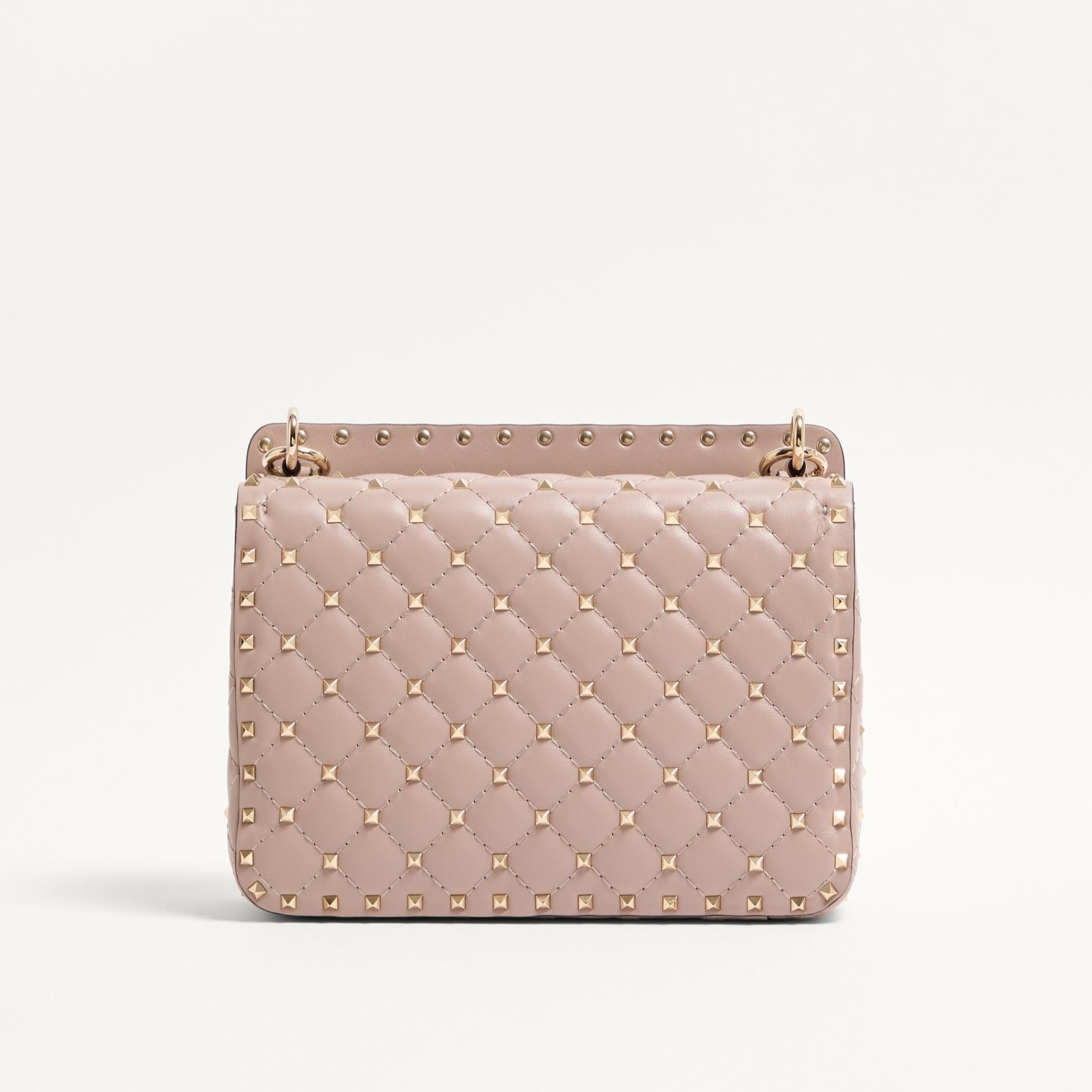 Valentino Garavani Rockstud Spike Medium Crossbody Bag 9.5in/ 24cm Poudre Platinum Hardware For Women 7W2B0122NAP_P45